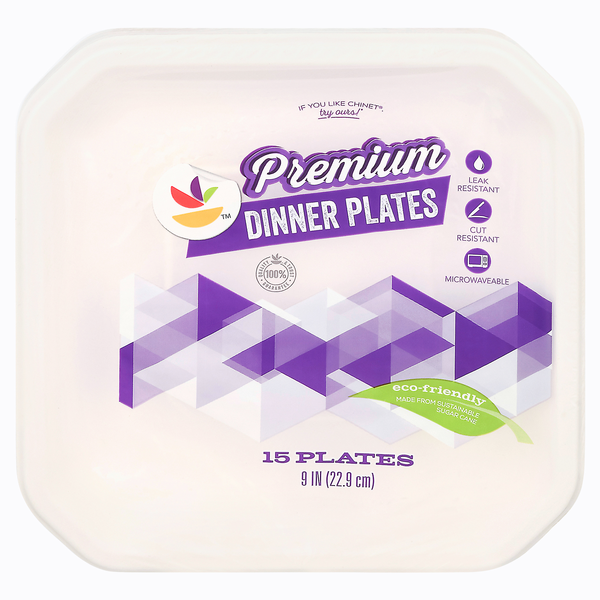 Giant Premium Dinner Paper Plates 9 Inch