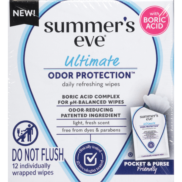 Summer's Eve Ultimate Odor Protection Daily Refreshing Wipes