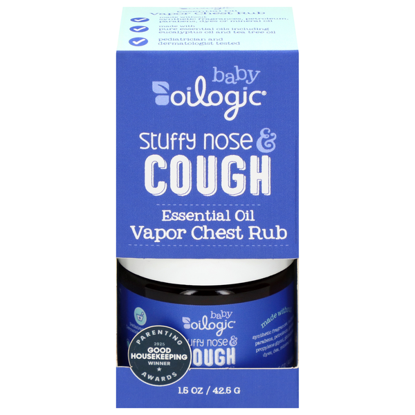Oilogic Baby Stuffy Nose & Cough Essential Oil Vapor Chest Rub