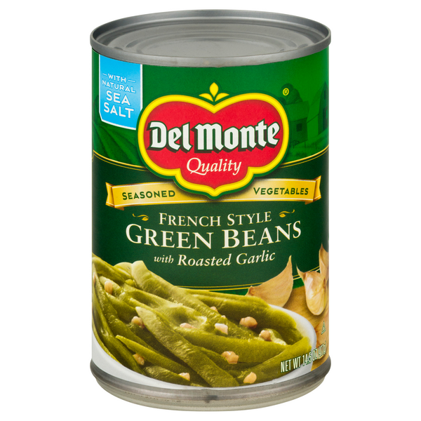 Save On Del Monte French Style Green Beans With Roasted Garlic With Sea 