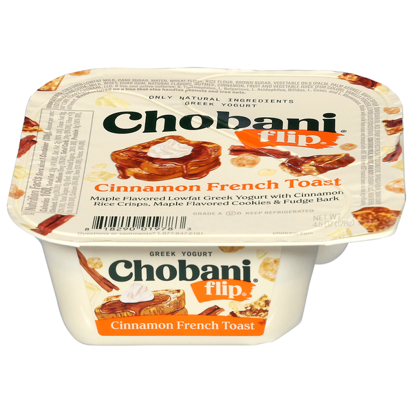 Chobani Flip Low Fat Cinnamon French Toast Greek Yogurt Cup