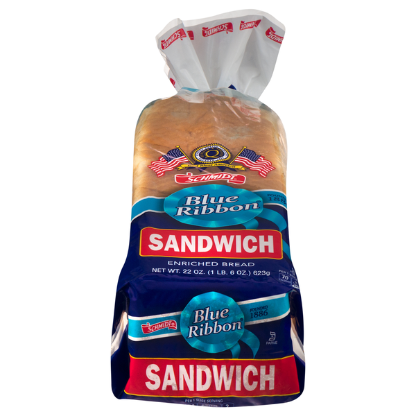 Schmidt Blue Ribbon Sandwich White Bread Sliced