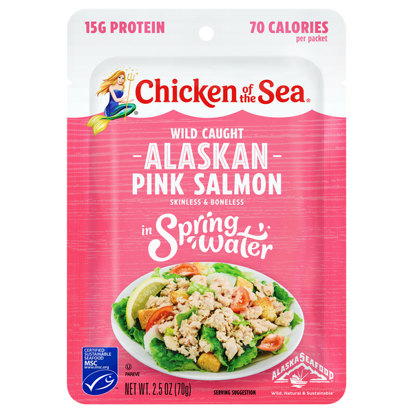 Chicken of the Sea Wild Caught Alaskan Pink Salmon in Water Pouch