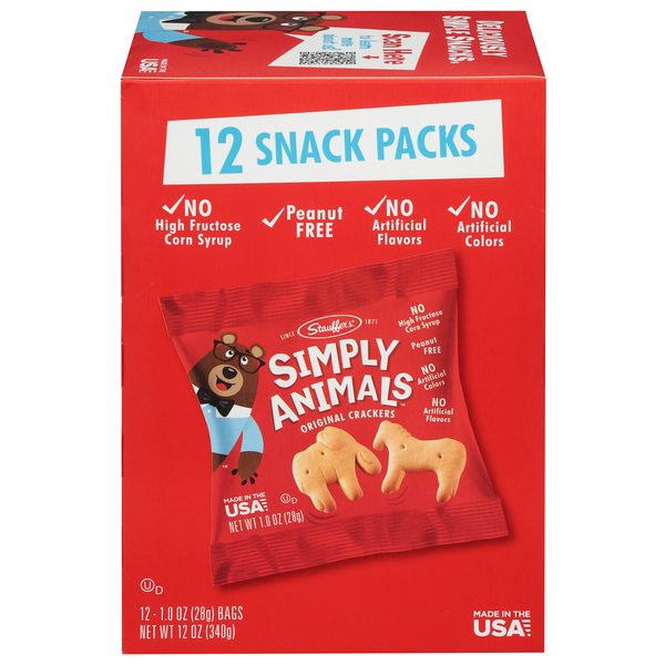 Stauffer's Simply Animals Original Crackers - 12 ct