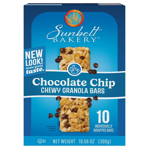Sunbelt Bakery Chewy Granola Bars Chocolate Chip - 10 ct