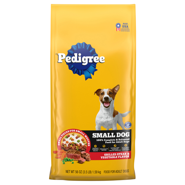 PEDIGREE Small Breed Grilled Steak & Vegetable Adult Dry Dog Food