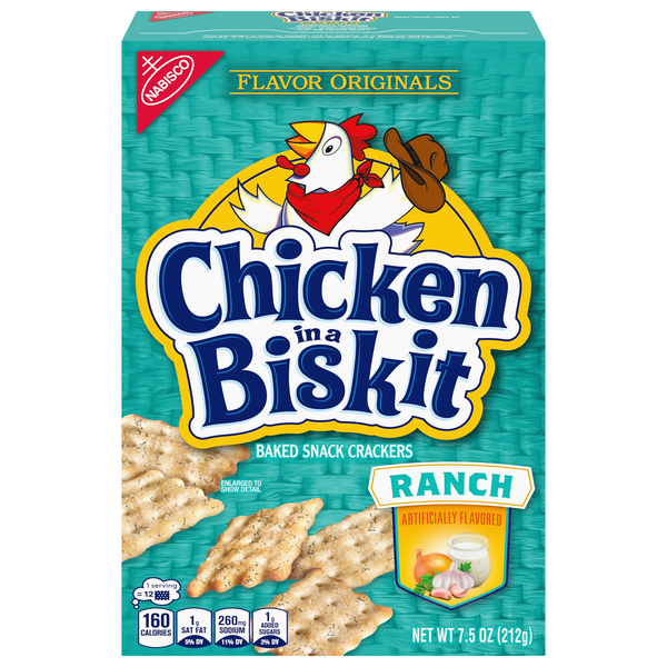 Nabisco Chicken in a Biskit Ranch Baked Snack Crackers