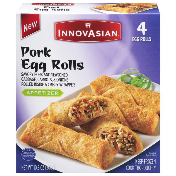 InnovAsian Pork Egg Rolls - 4 ct Frozen