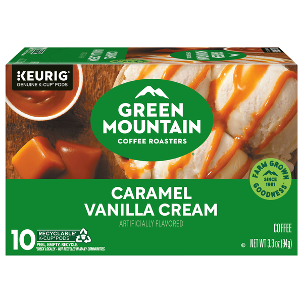 Save on Green Mountain Caramel Vanilla Cream Flavor Light Roast