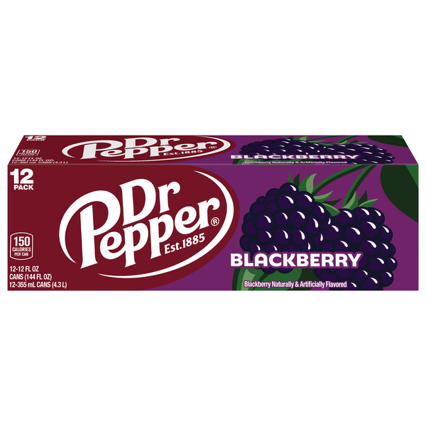 Dr Pepper Blackberry Soda - 12 pk