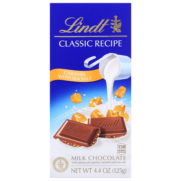 Lindt Classic Recipe Caramel with Sea Salt Milk Chocolate Candy Bar