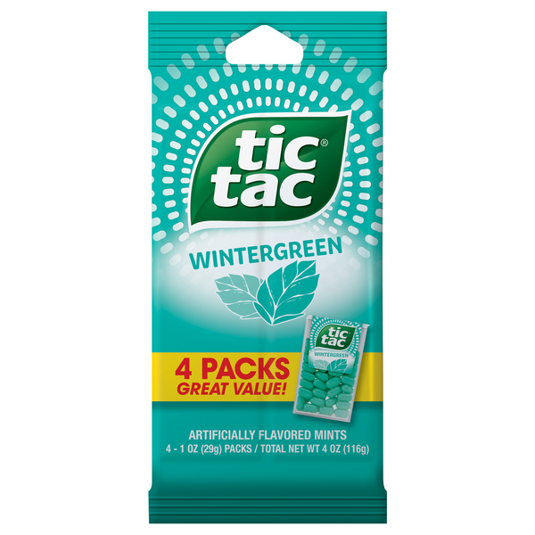 Tic Tac Wintergreen Mints Packs - 4 ct