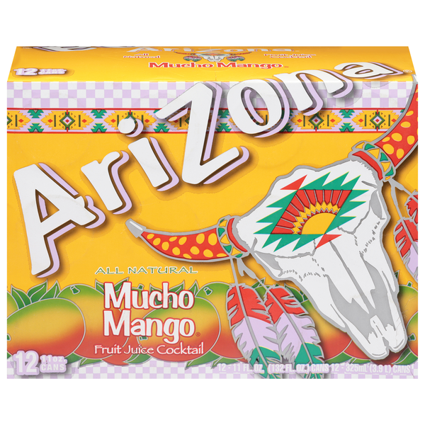 AriZona All Natural Mucho Mango Fruit Juice Cocktail - 12 pk