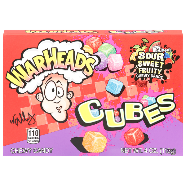 Warheads Cubes Sour Sweet & Fruity Chewy Candy