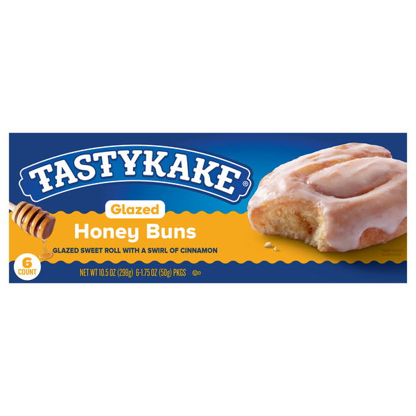 Tastykake Glazed Honey Buns - 6 ct