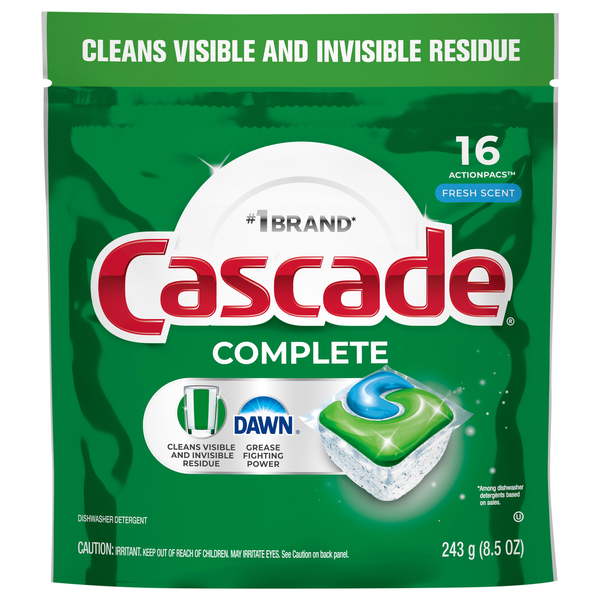 Cascade Complete Dawn Fresh Scent Dishwasher Detergent ActionPacs