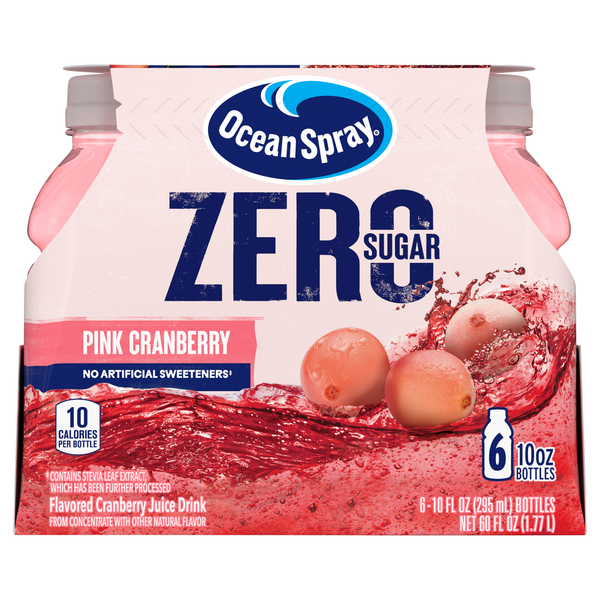 Ocean Spray Zero Sugar Pink Cranberry Juice Drink - 6 pk