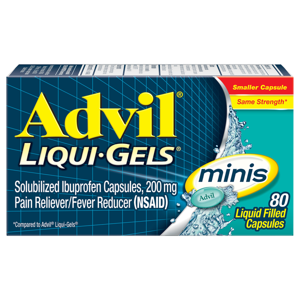 Advil Ibuprofen Pain Relief 200 mg Liqui-Gels Minis