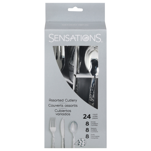 Sensations Cutlery Silver Metallic Assorted