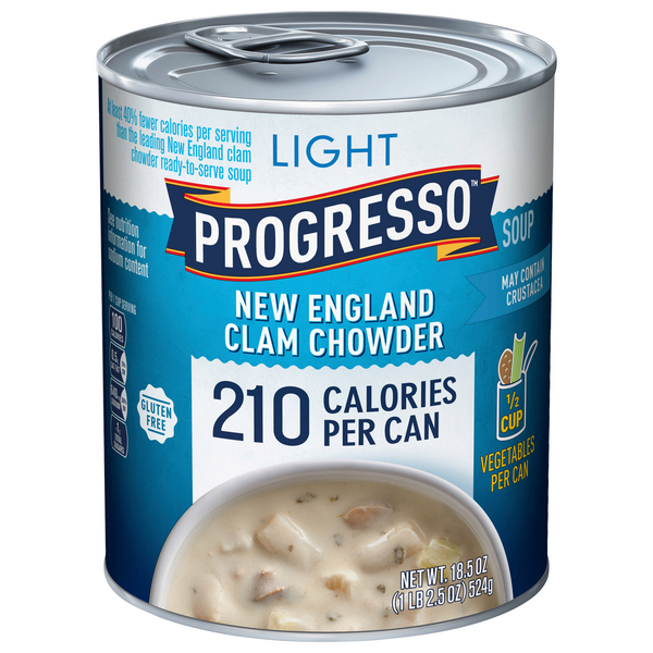 Save on Progresso Light New England Clam Chowder Soup Gluten Free Order