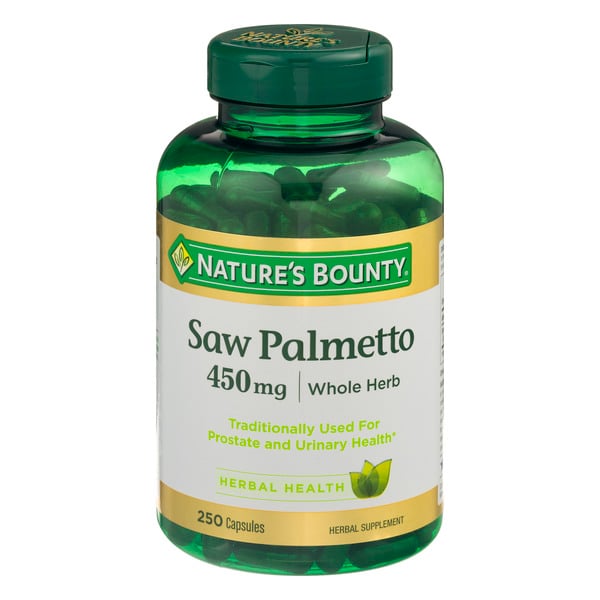 Save on Nature's Bounty Saw Palmetto 450 mg Whole Herb Capsules Order