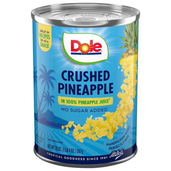 Dole No Sugar Added Crushed Pineapple in Juice