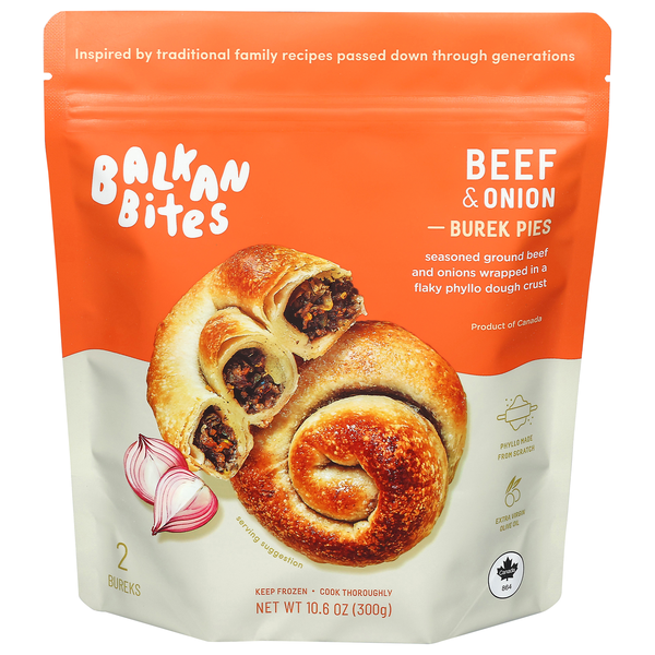 Balkan Bites Beef & Onion Burek Pies - 2 ct Frozen