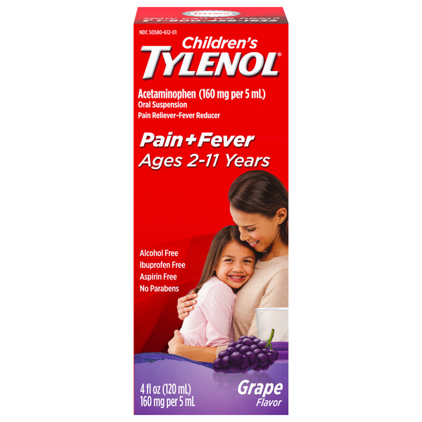 Tylenol Children's Pain + Fever Grape Acetaminophen Oral Suspension