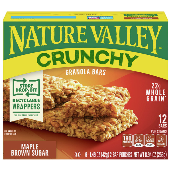 Nature Valley Crunchy Maple Brown Sugar Granola Bars - 12 ct
