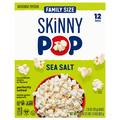 SkinnyPop Popcorn Sea Salt Microwave Bags Family Pack - 12 ct