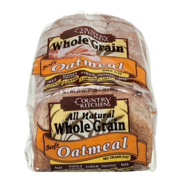 Country Kitchen Natural Whole Grain Soft Oatmeal Sliced Bread