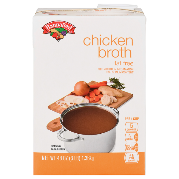 Hannaford Fat Free Chicken Broth