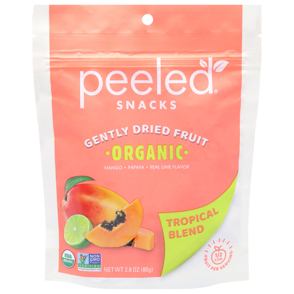 Peeled Snacks Organic Gently Dried Fruit Tropical Blend Mix