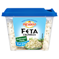 President Mediterranean Herb Feta Cheese Fat Free Crumbles