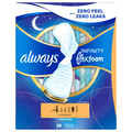 Always Infinity Size 4 Unscented Overnight Pads with Wings