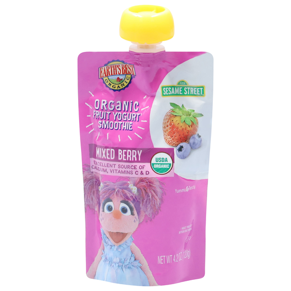 Earth's Best Organic Sesame Street Mixed Berry Fruit Yogurt Smoothie