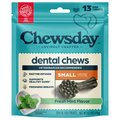 Chewsday Dental Chews Fresh Mint Flavor Small Dog Treats - 13 ct