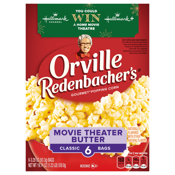 Orville Redenbacher's Movie Theater Butter Classic Microwave Popcorn 6 ct