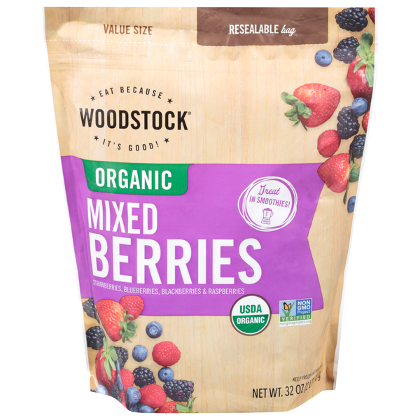 Woodstock Organic Mixed Berries Value Size Frozen