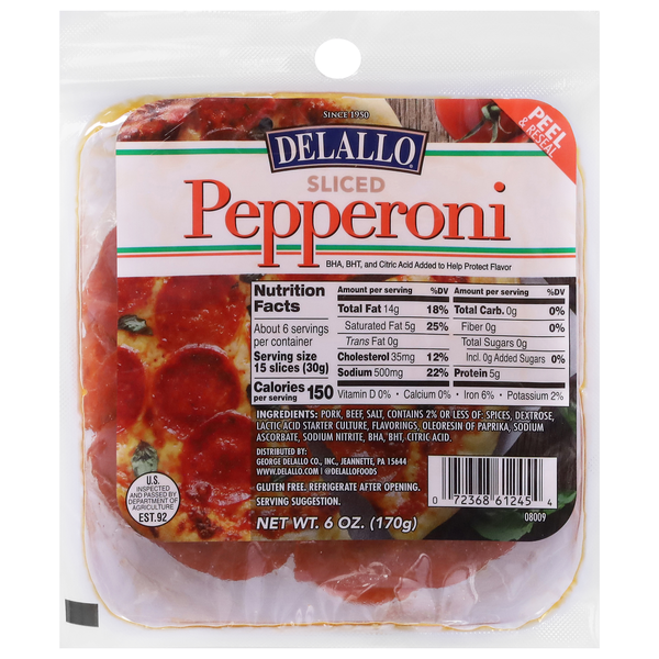 DeLallo Pepperoni Sliced