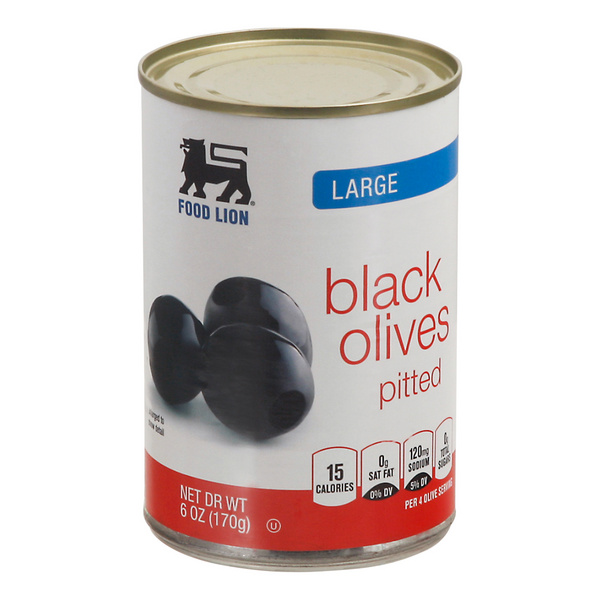 Save on Food Lion Black Olives Pitted Large Order Online Delivery