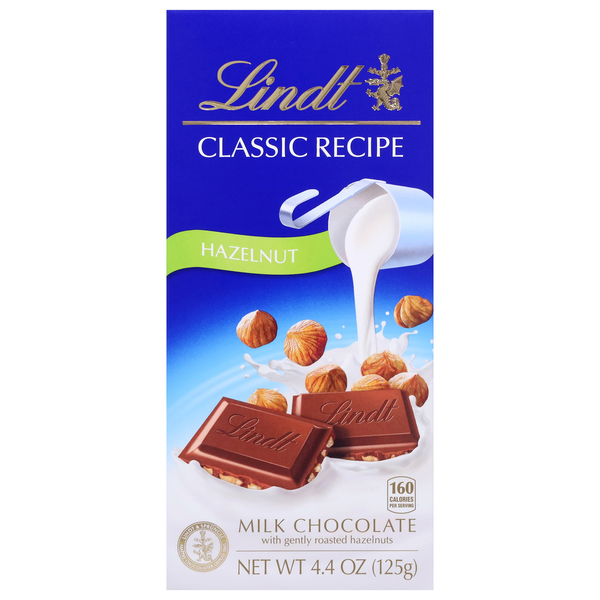 Lindt Classic Recipe Hazelnut Milk Chocolate Candy Bar