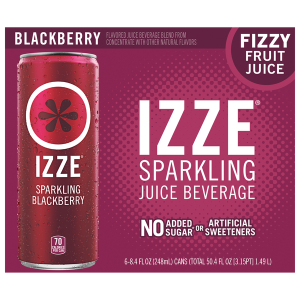 IZZE Sparkling Blackberry Juice Beverage - 6 pk