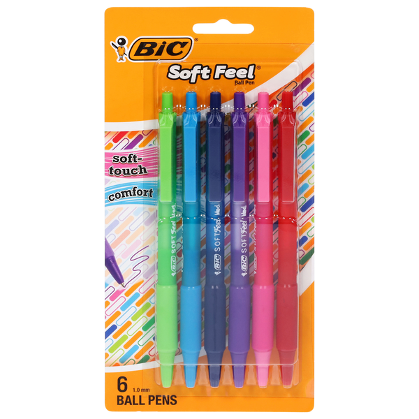 BIC Soft Feel 1.0 mm Ball Pens Assorted Ink