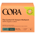 Cora Organic Cotton Multipack Super & Super Plus Compact Tampons