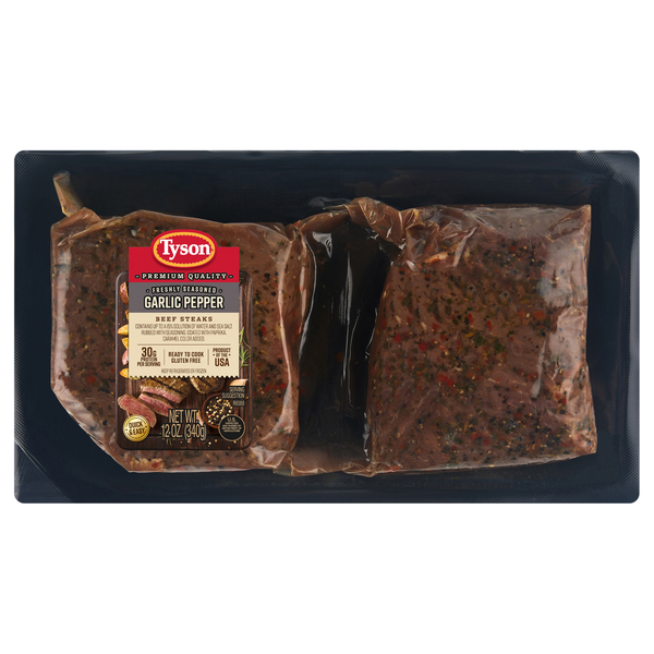 Tyson Garlic & Pepper Beef Steaks - 2 ct