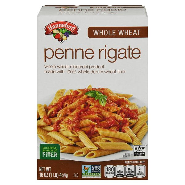 Hannaford Whole Grain Whole Wheat Penne Rigate Pasta