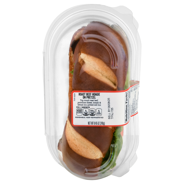 Giant Deli Roast Beef Hoagie on Pretzel Roll