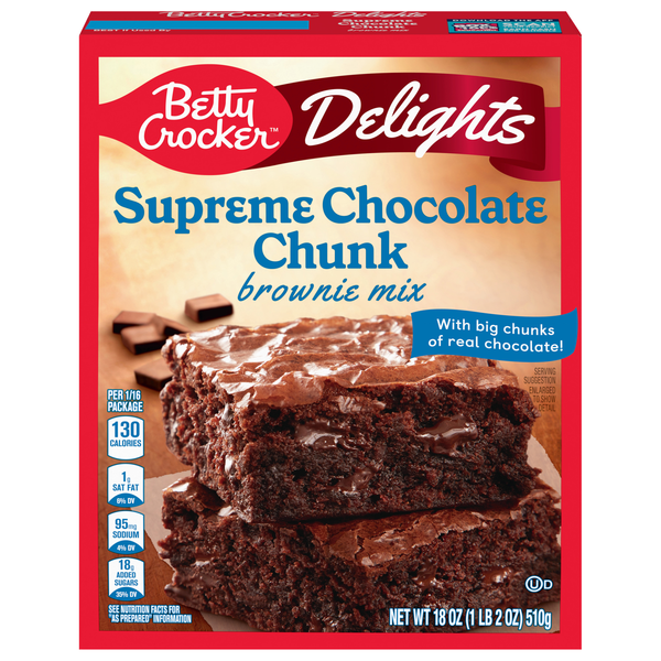 Betty Crocker Delights Supreme Chocolate Chunk Brownie Mix