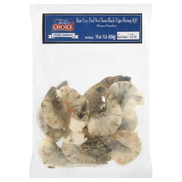 Tastee Choice Raw Easy Peel Super Colossal Black Tiger Shrimp Frozen